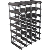 Traditional wine rack Vinställ Påbyggnadsbart 30 Flaskor Black