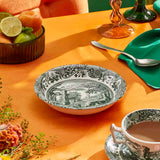 Spode Heritage Green Italian skål 15 cm, grön/vit