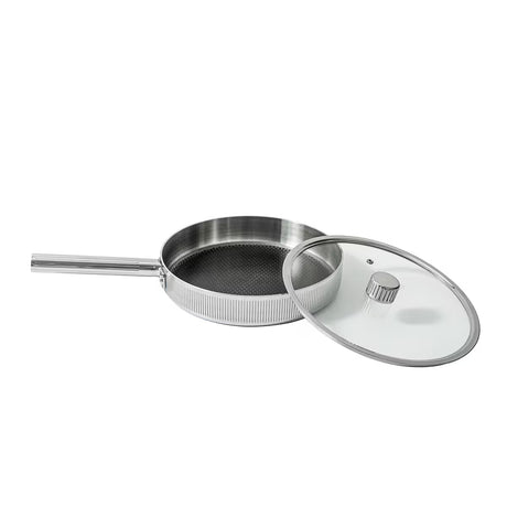 Vargen & Thor Glima traktörpanna 28 cm med lock blankt stål