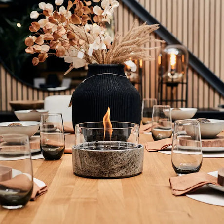 Tenderflame Café 18 bordslykta 19 cm Earth Stone