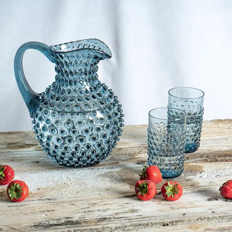 Klimchi Hobnail glas 20 cl misty blue