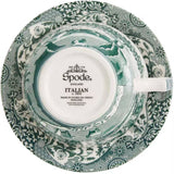 Spode Heritage Green Italian frukostkopp + fat 28 cl grön/vit