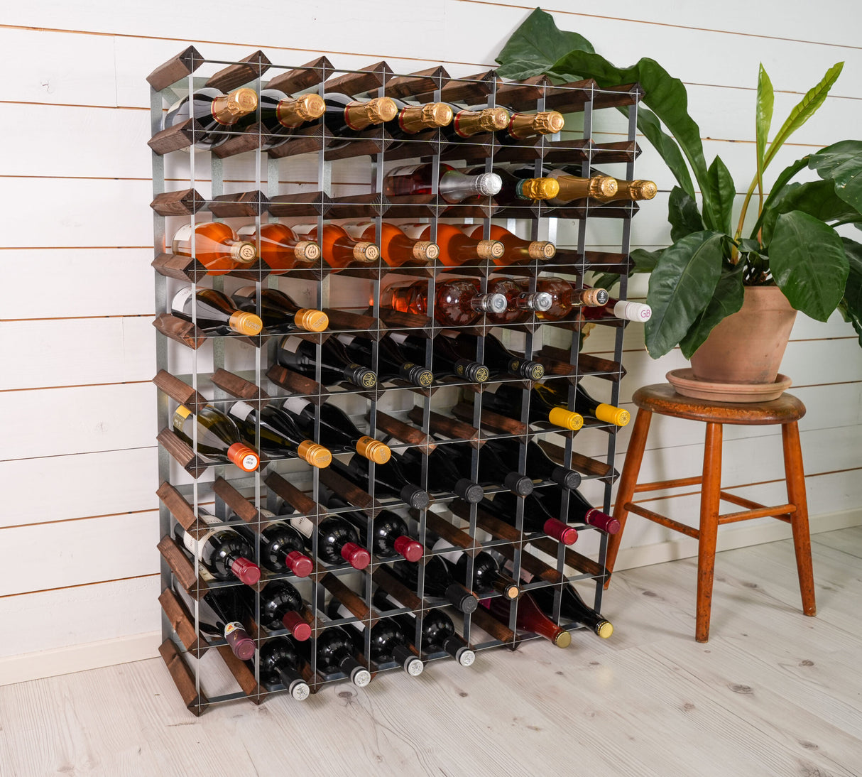 Traditional Wine Rack Vinställ Dark Oak 90 flaskor