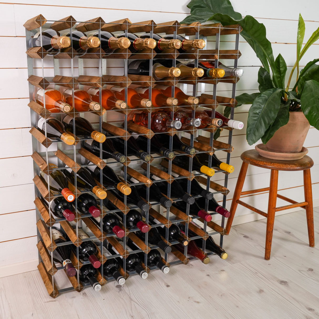 Traditional Wine Rack Vinställ Light Oak 90 flaskor