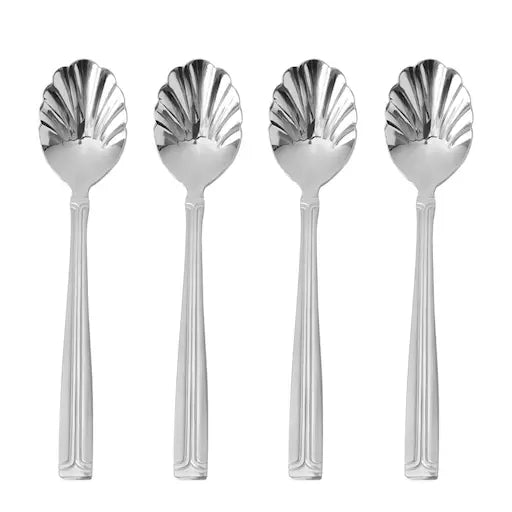Stiernholm Flora Dessertsked 14 cm 4-pack Stål
