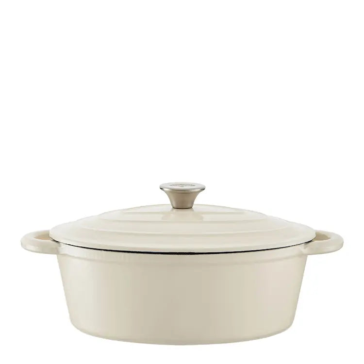 Barbary&Oak Gjutjärnsgryta oval 29 cm 3 L Creme