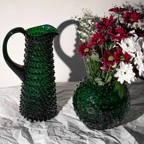 Klimchi Hobnail karaff hög 1 l dark green