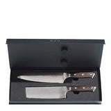Damaskus By Haws Wengè knivset 2 delar kockkniv + grönsakskniv