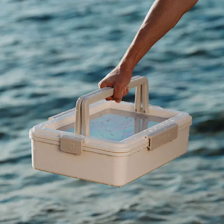 Platterbox Matlåda isolerad med kylning 5,5 L Salty Pebble