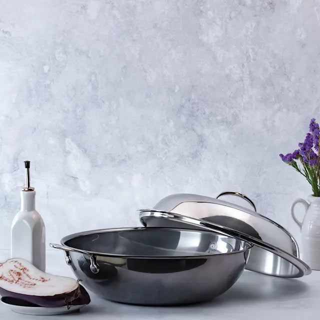 Hestan Nanobond Wok med lock 36 cm Stål