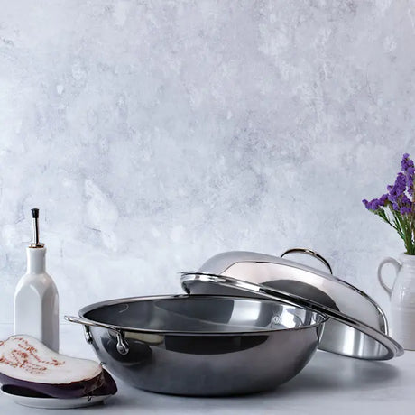 Hestan Nanobond Wok med lock 36 cm Stål