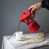 Bialetti Moka Exclusive Mokabryggare 6 koppar röd