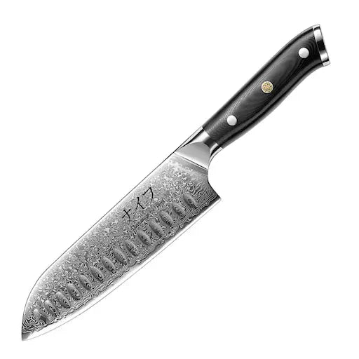 Damaskus By Haws Santokukniv 32 cm svart