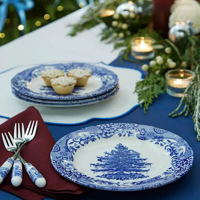 Spode Blue Italian Christmas Tree Tallrik 20 cm