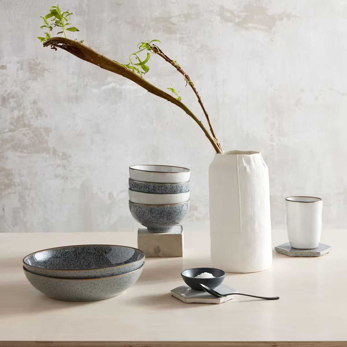 Denby Studio Skål 13 cm 4-pack Grå