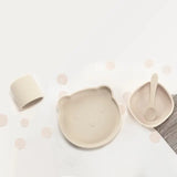 Modern House Chic kids barnservis 4 delar silikon creme