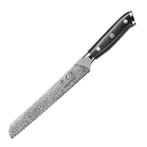 Damaskus By Haws Brödkniv 33 cm svart