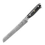 Damaskus By Haws Brödkniv 33 cm svart