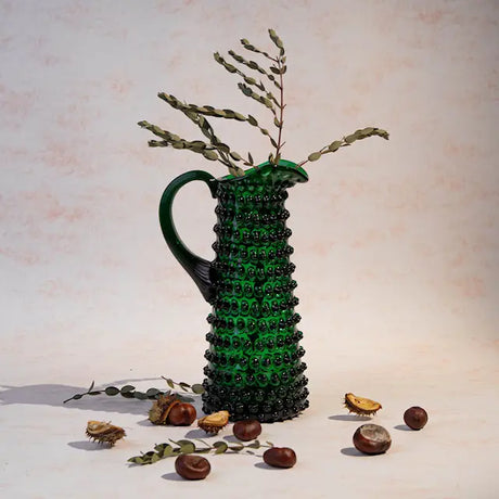 Klimchi Hobnail karaff hög 1 l dark green