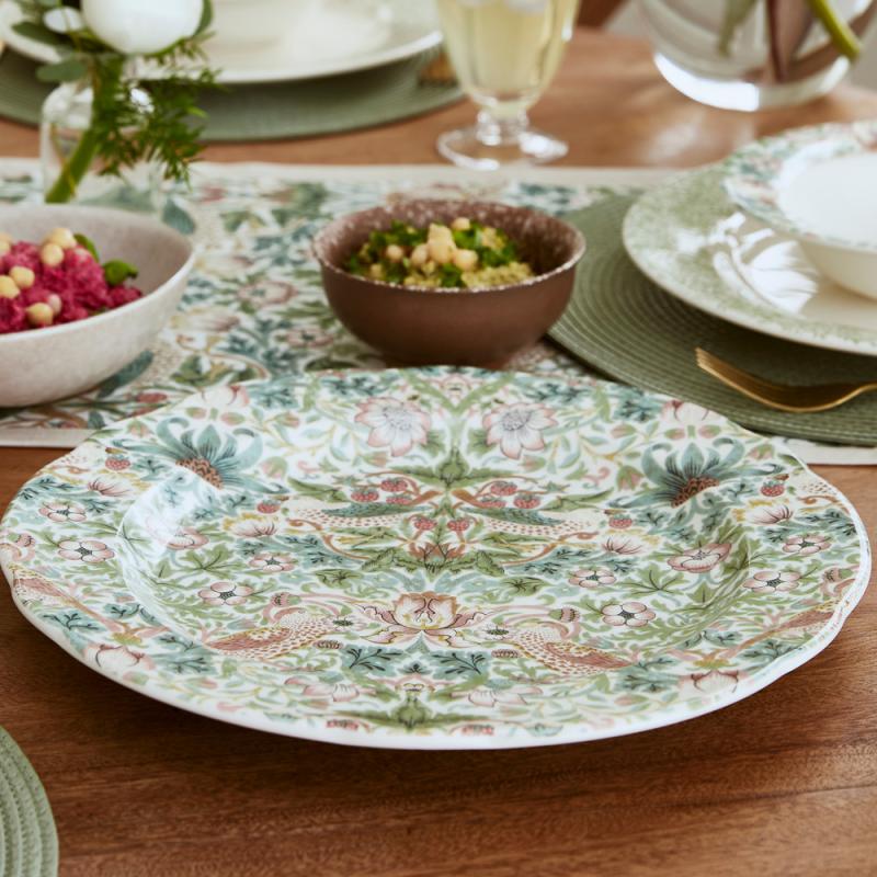 Spode Morris & Co serveringsfat 30 cm Strawberry Thief multi