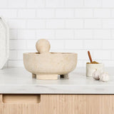 Sabor Mortel 20 cm beige marmor