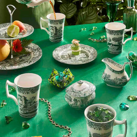 Spode Heritage Green Italian Servis 12 Delar grön/vit