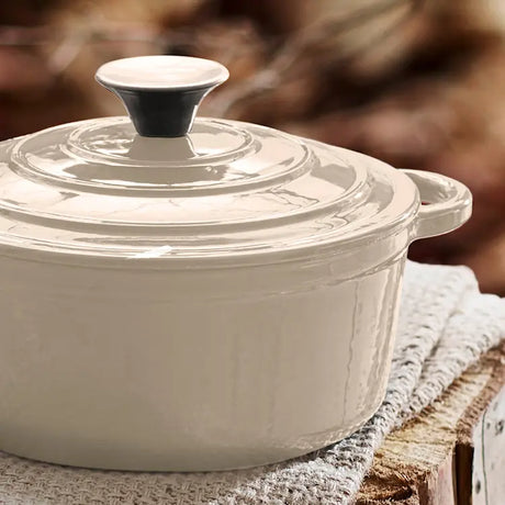 Barbary&Oak Gjutjärnsgryta rund 20 cm 2 L Creme