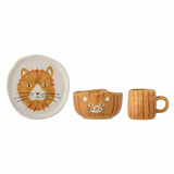 Bloomingville Kittie Bordservice Set, Brun Stengods 3 delar - Kockensval