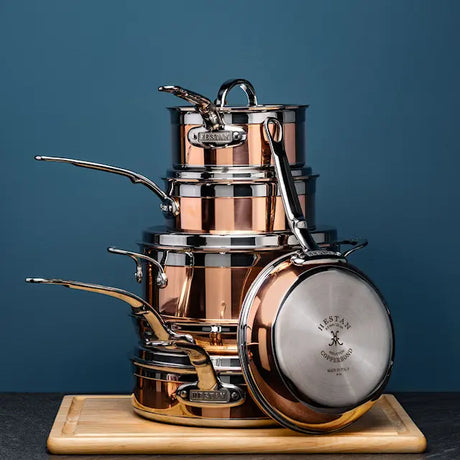 Hestan Copperbond Grytset 10 delar Koppar