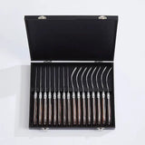 Laguiole By Hâws Grillkniv och grillgaffel 16 delar wengé