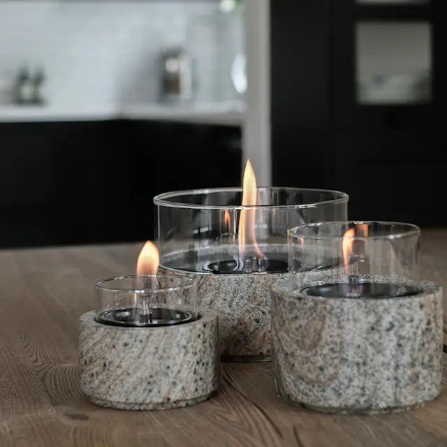 Tenderflame Café 18 bordslykta 19 cm Earth Stone