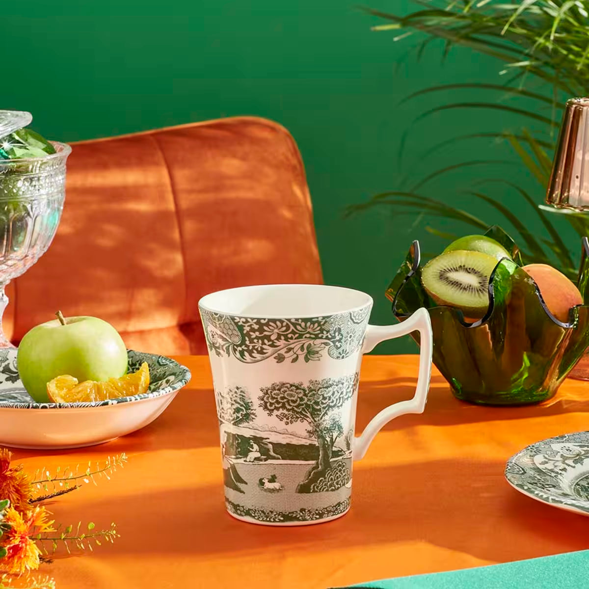 Spode Heritage Green Italian mugg 28 cl grön/vit