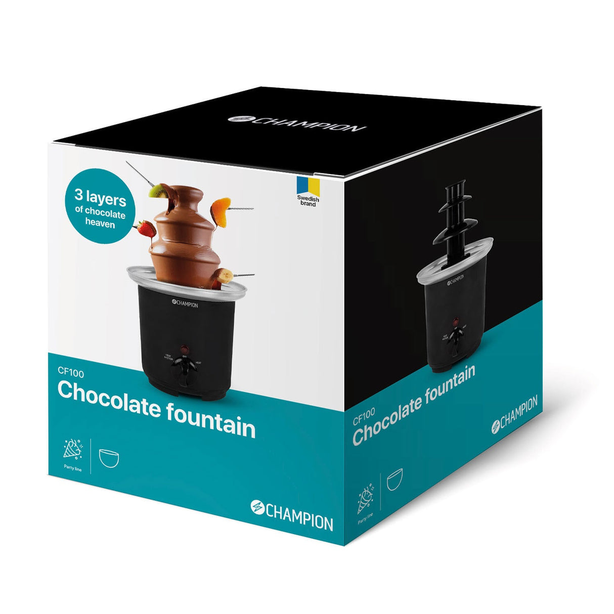 Champion Chokladfontän 200g Svart - Kockensval