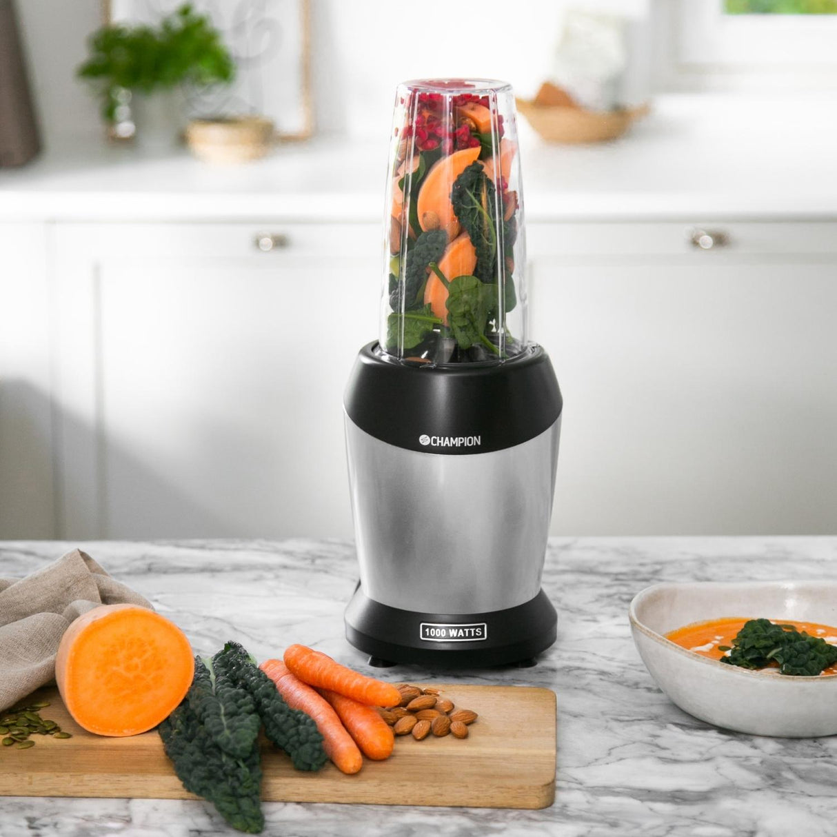 Champion Nutrition Blender 1000W Svart/Vit - Kockensval