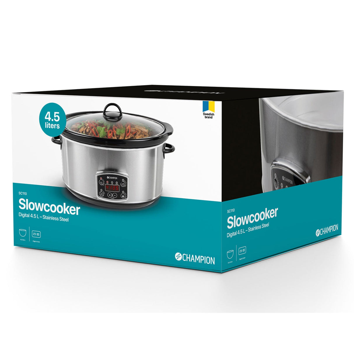 Champion Slowcooker 4,5L 280W Rostfri - Kockensval