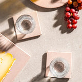 Stiernholm Marmor glasunderlägg 10x10 cm 4-pack rosa