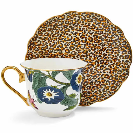 Spode Creatures of Curiosity Tekopp med fat 25 cl White/Leo