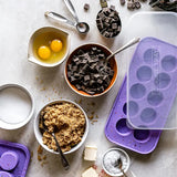 Souper Cubes Matförvaring och Lock Silikon Cookie-tray 10x25 ml 2-pack Lila