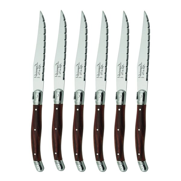 Laguiole Style de Vie Grillknivar 6-pack Dark Wood
