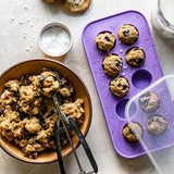 Souper Cubes Matförvaring och Lock Silikon Cookie-tray 10x25 ml 2-pack Lila