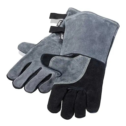 Gefu BBQ grillhandske läder 41 cm 2-pack grå