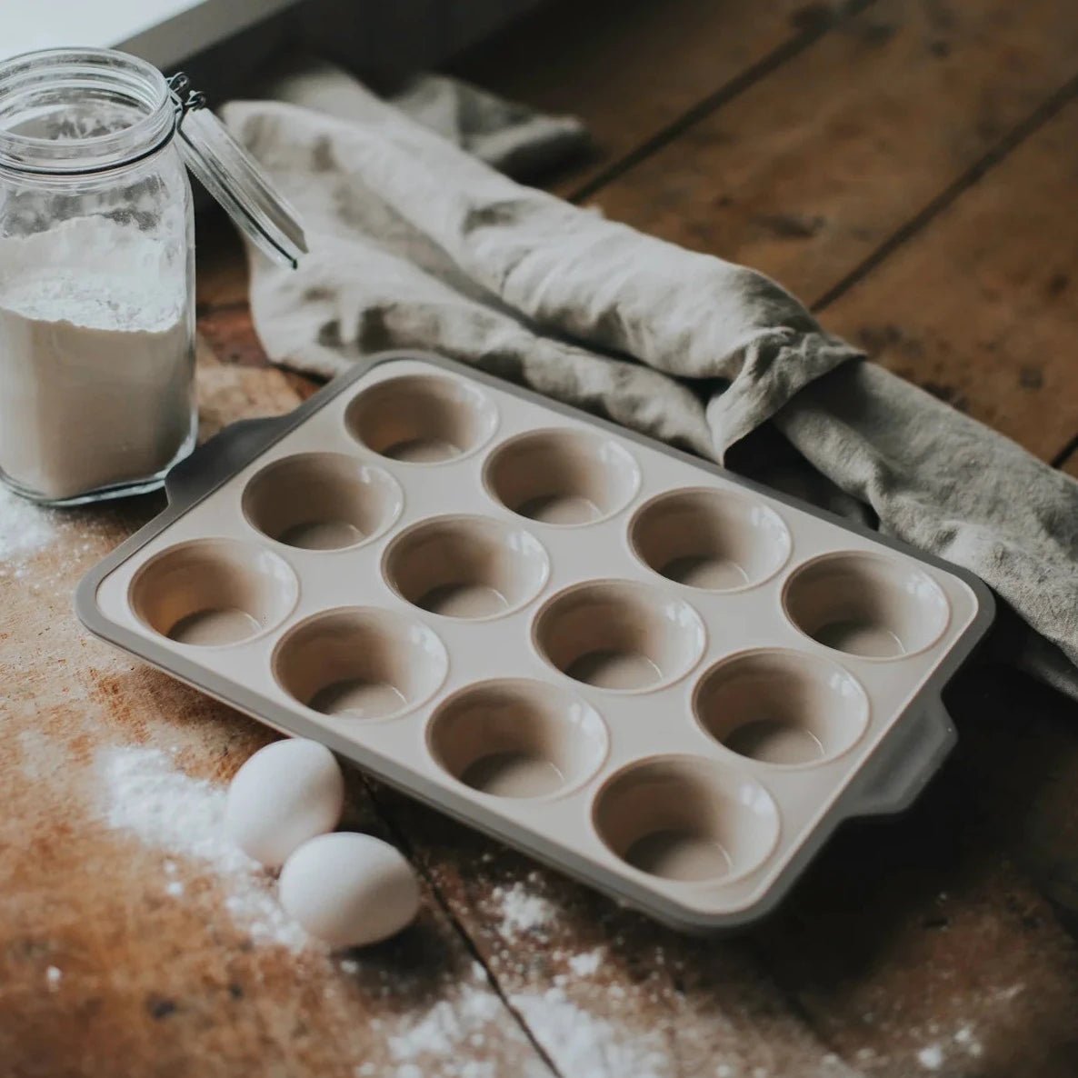 Dorre Cookie muffinsform 12 st, silikon/rostfritt stål - Kockensval