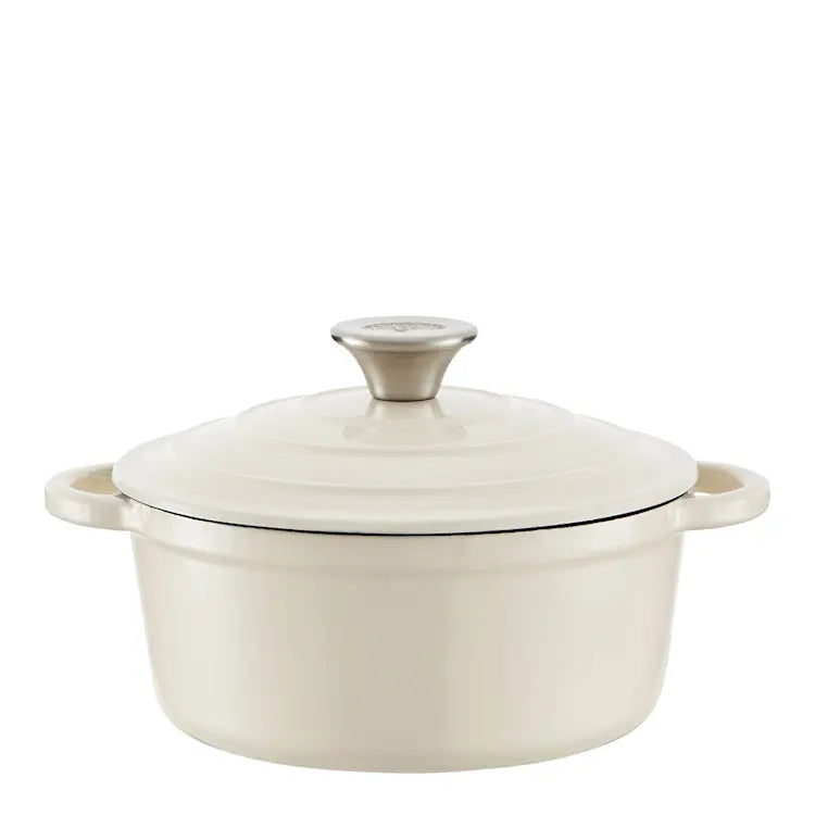 Barbary&Oak Gjutjärnsgryta rund 20 cm 2 L Creme
