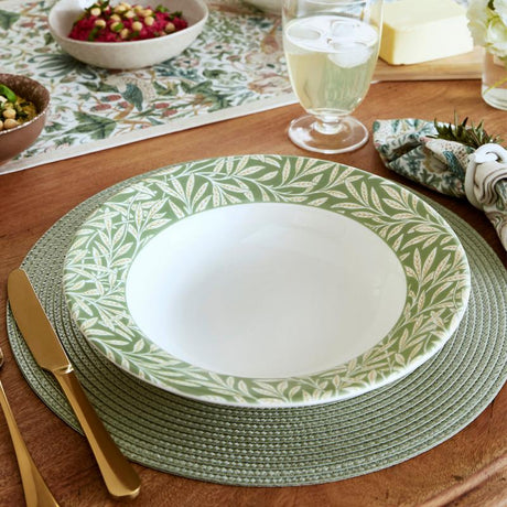 Spode Morris & Co pastatallrik 26 cm Willow grön