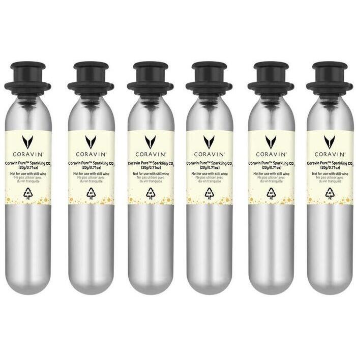 Coravin Pure Sparkling CO2-kapslar 6-pack