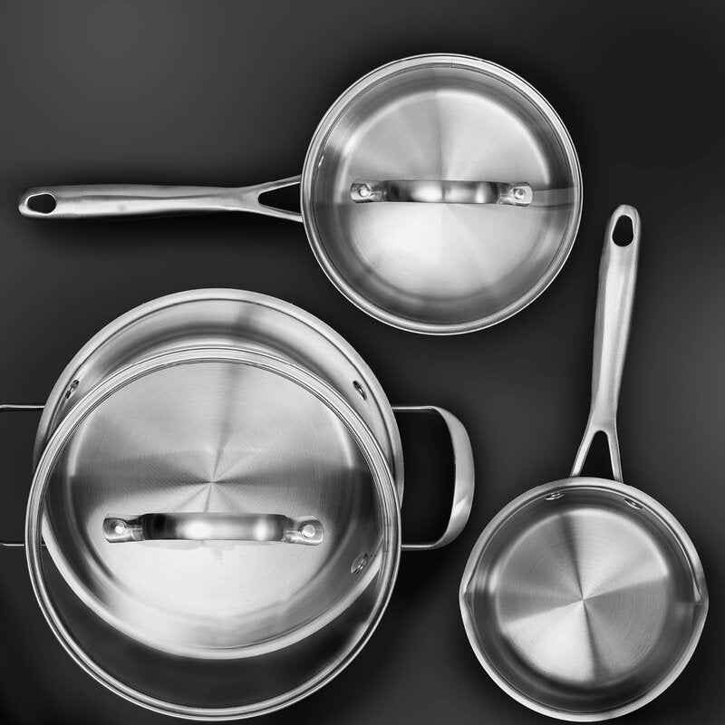 Anders Petter Stenfors grytset 3 delar med glaslock recycled