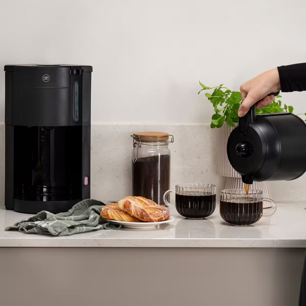 Obh Nordica Pro Aroma kaffebryggare svart