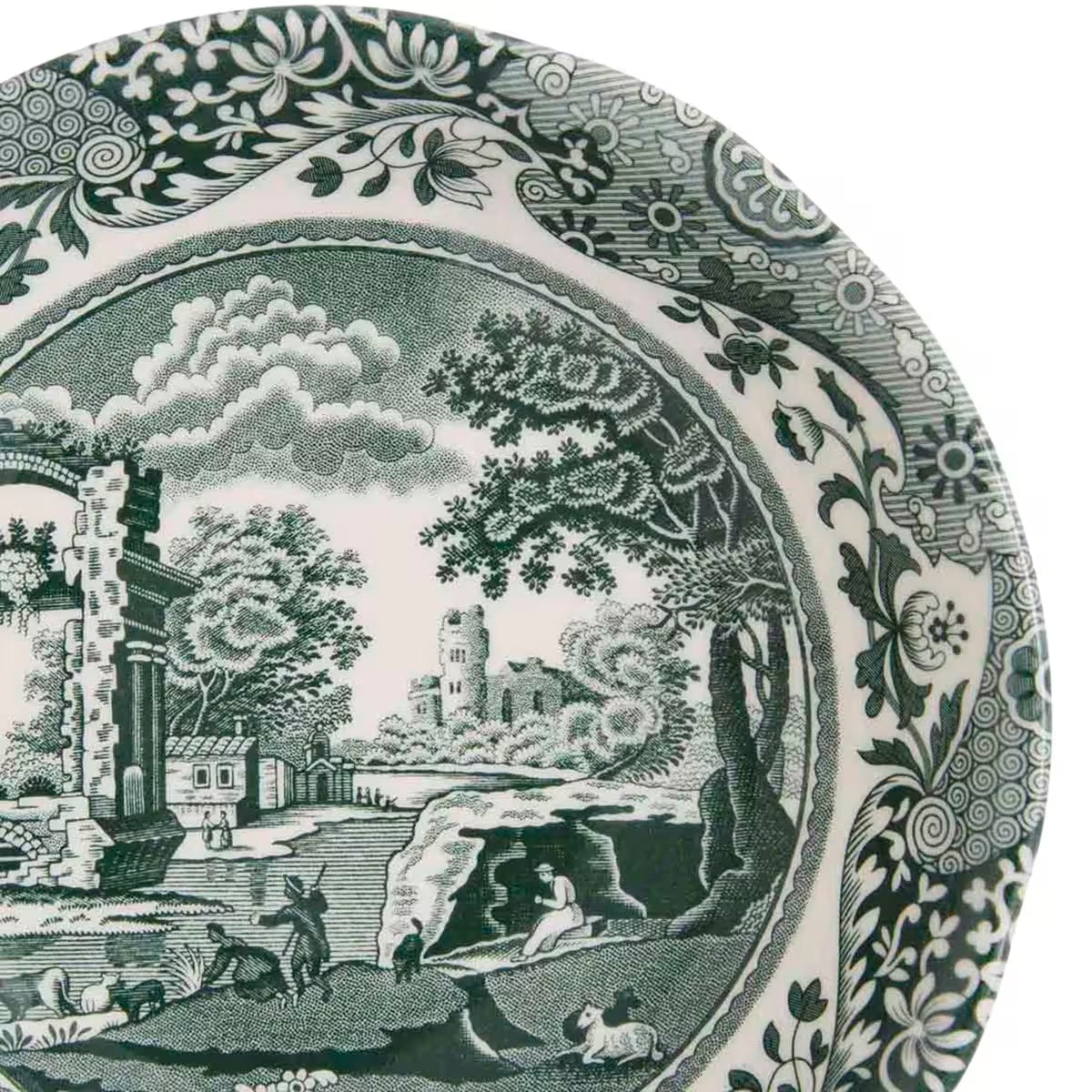 Spode Heritage Green Italian skål 15 cm, grön/vit