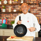 Ken Hom Excellence Wokpanna i kolstål 20 cm svart