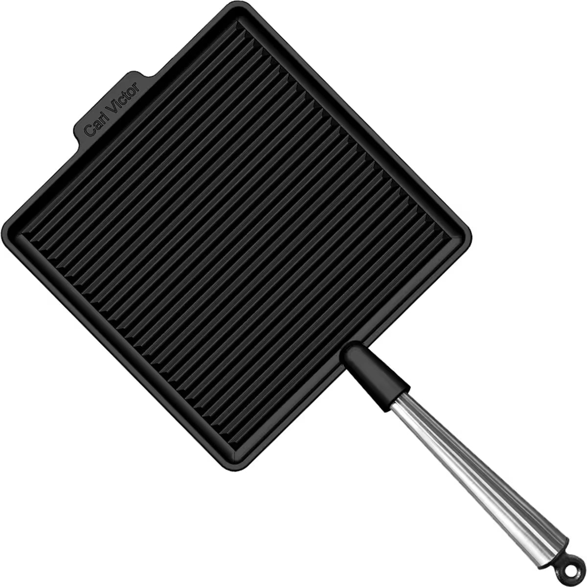 Carl victor Fyrkantig Grillpanna Gjutjärn 28 cm stålhandtag